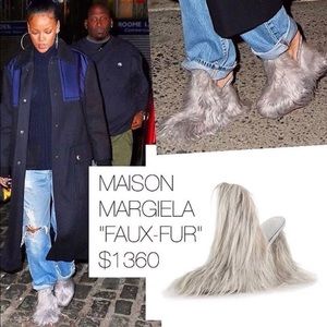 Iconic Maison Margiela faux fur runway mules 😍😍